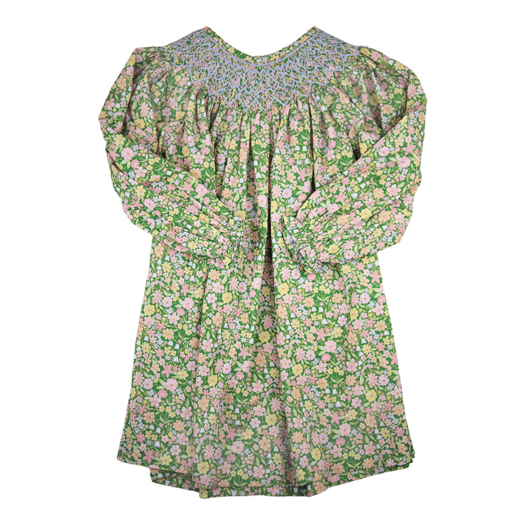 Green Floral Smocked Dress – The Bella Bean