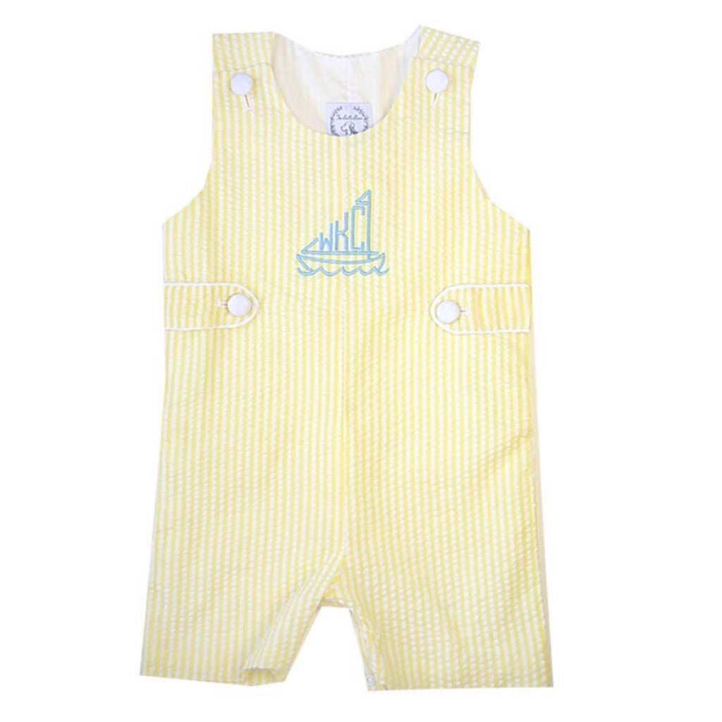 Connor Seersucker Shortall in Yellow