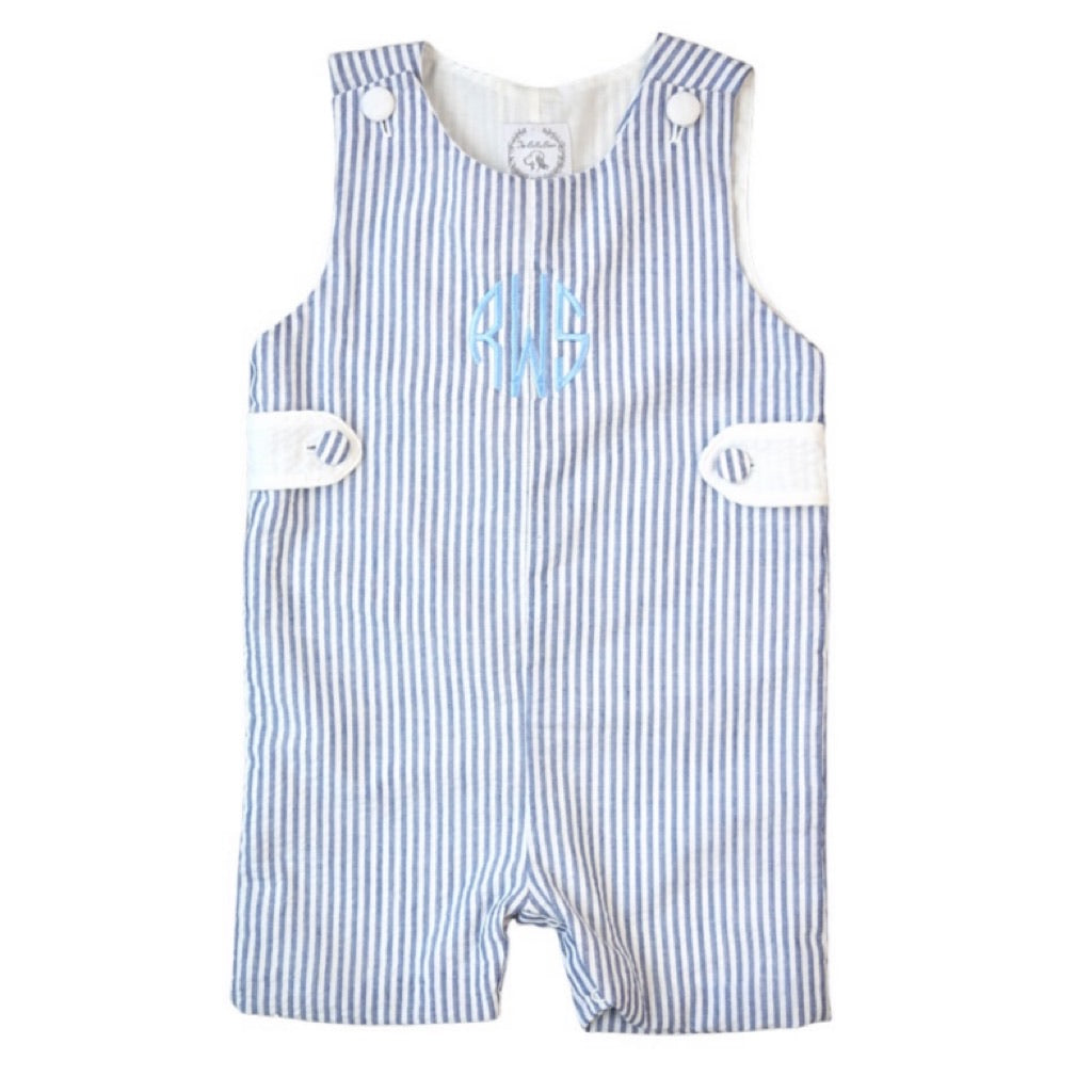 Connor Seersucker Shortall in Navy
