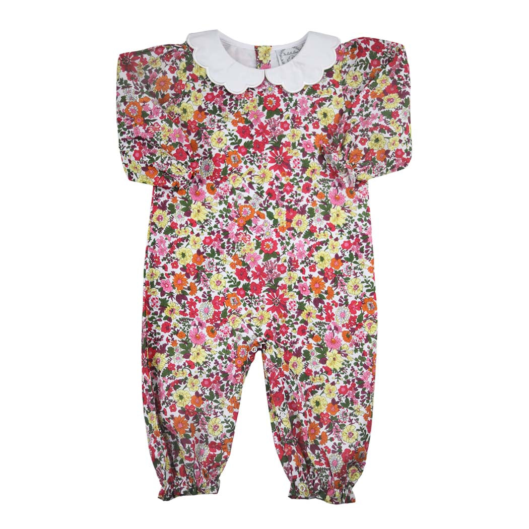 Red Autumn Floral Romper