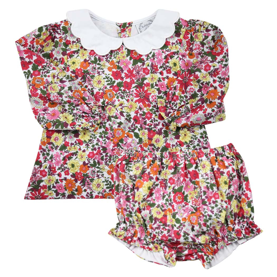 Red Autumn Floral Bloomer Set