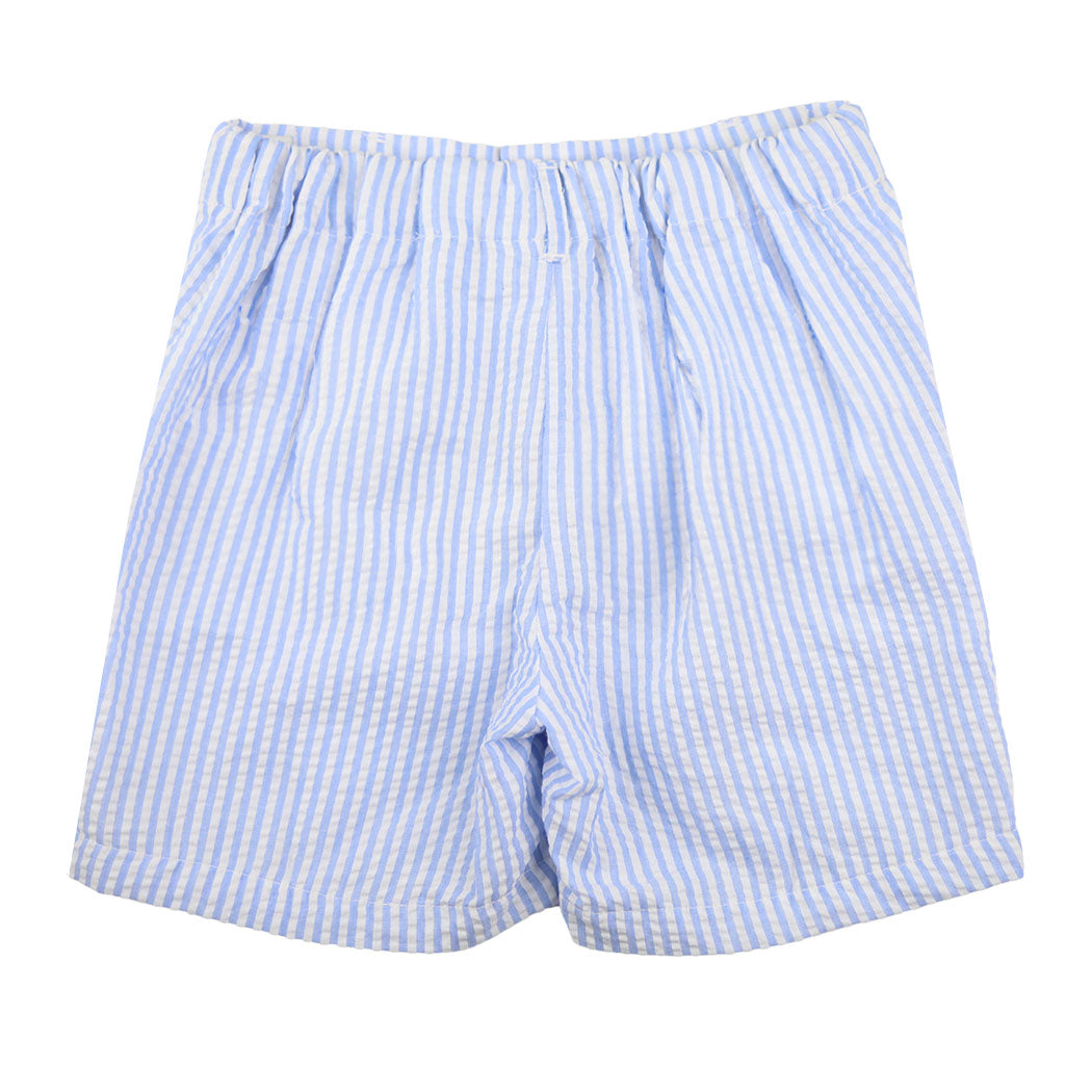 Baby Blue Seersucker Boys Shorts