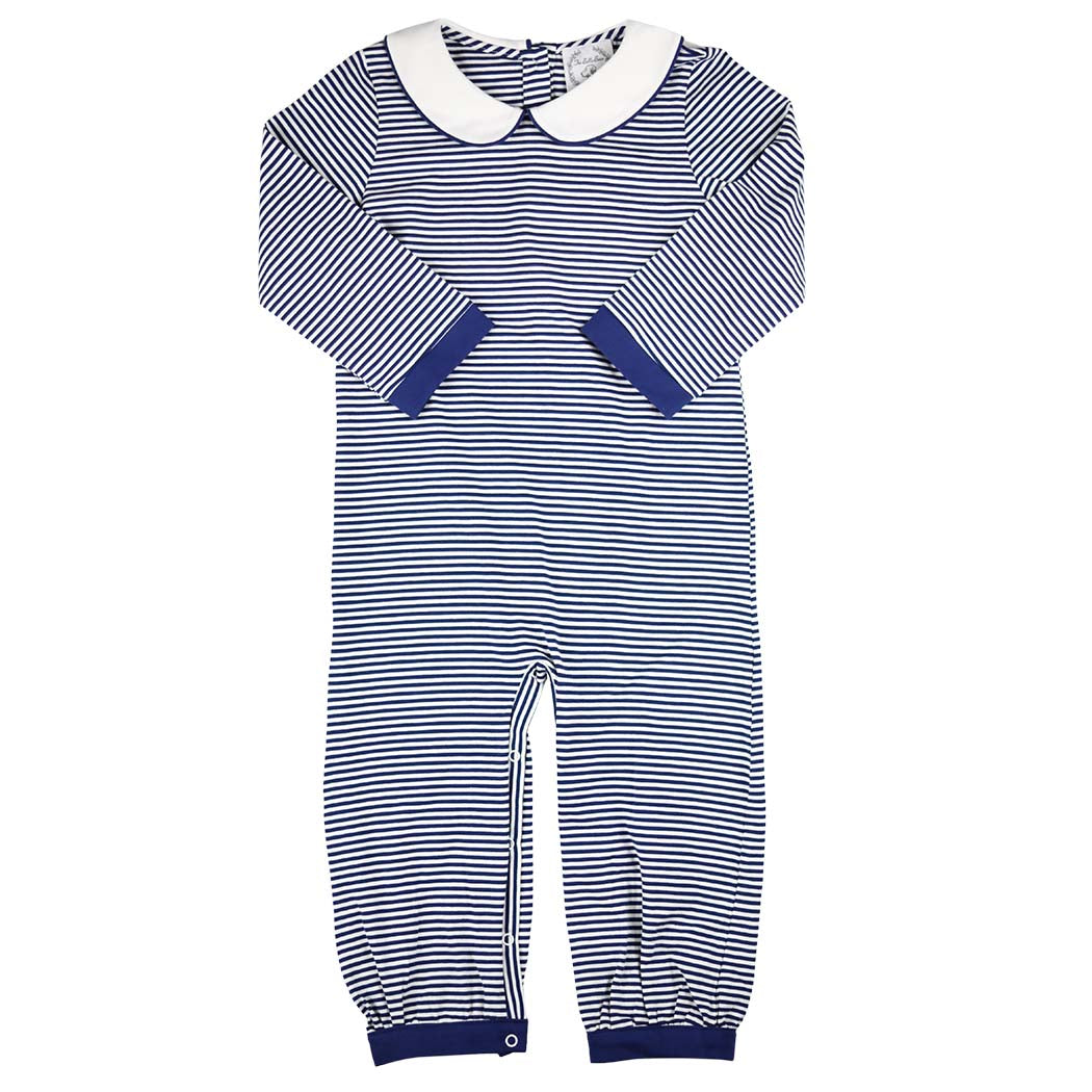 Navy Stripe Romper