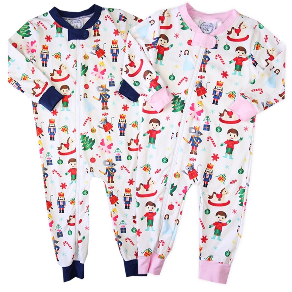 Holiday loungewear zip up for babies and toddlers great for gifts