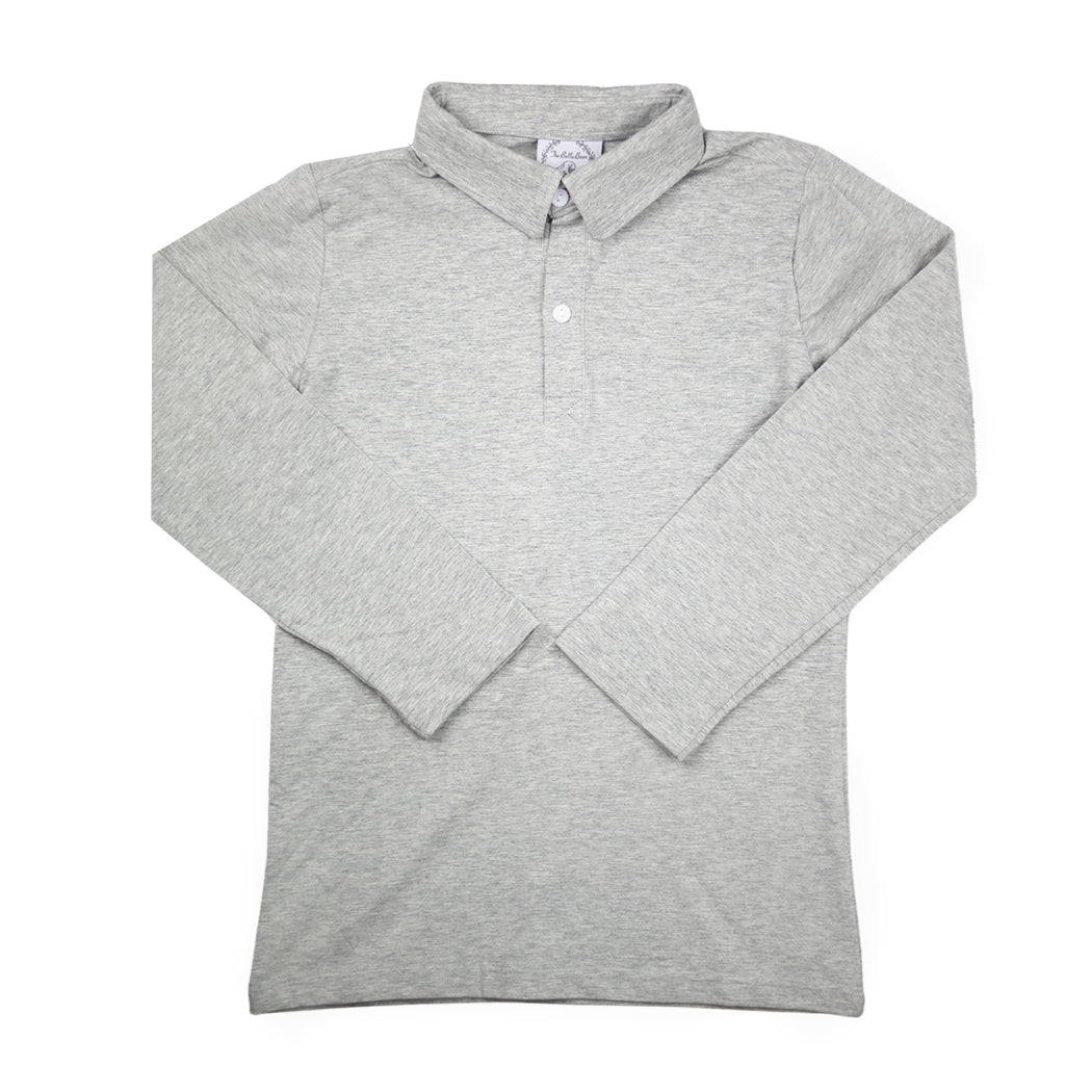 Gray Jack Classic Long-Sleeve Polo