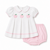 Pretty in Pink Gingham Apple Swing Set