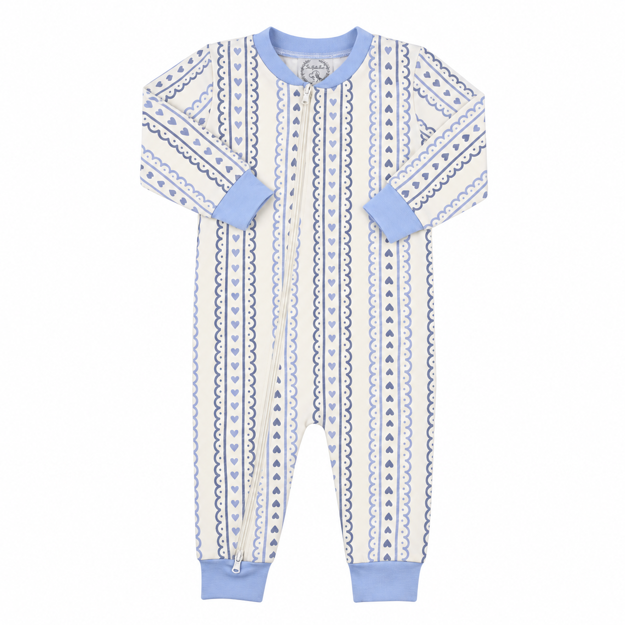 Valentine's Day Blue Hearts Zippy Loungewear