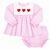 Pink Gingham Heart Swing Set