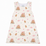 Christmas Pink Gingerbread Jumper Dress