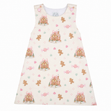 Christmas Pink Gingerbread Jumper Dress