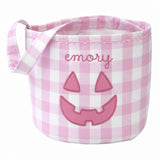 Pink Gingham Ghost Jack 'O Lantern Halloween Bucket