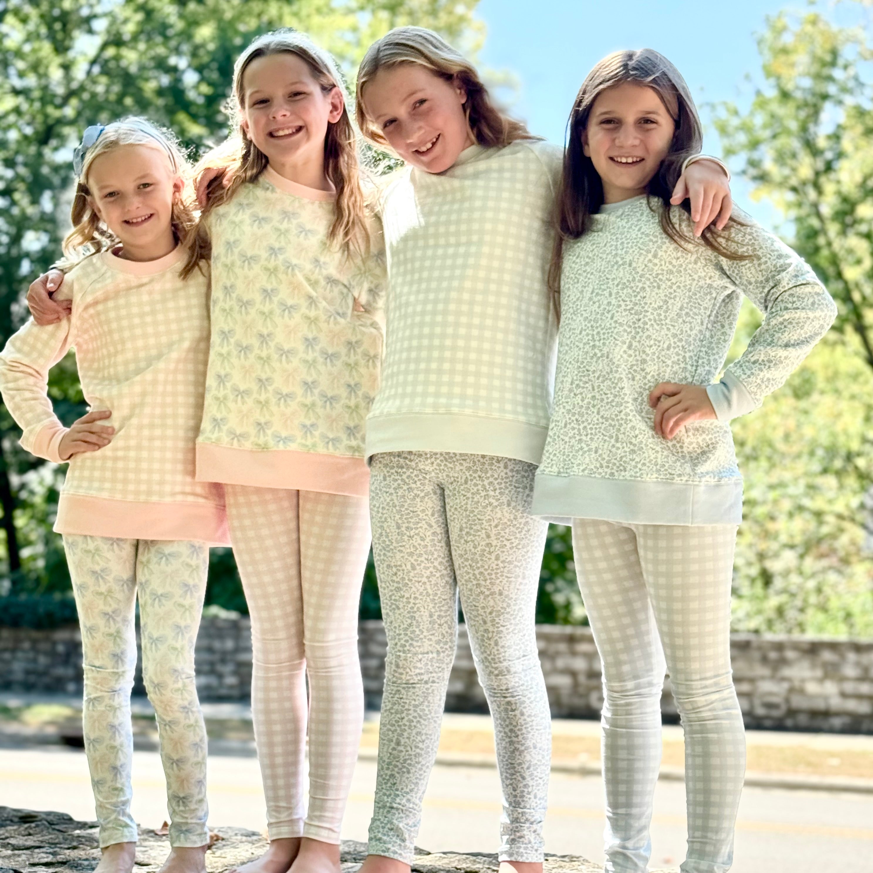 Baby Pink Gingham Sweatshirt