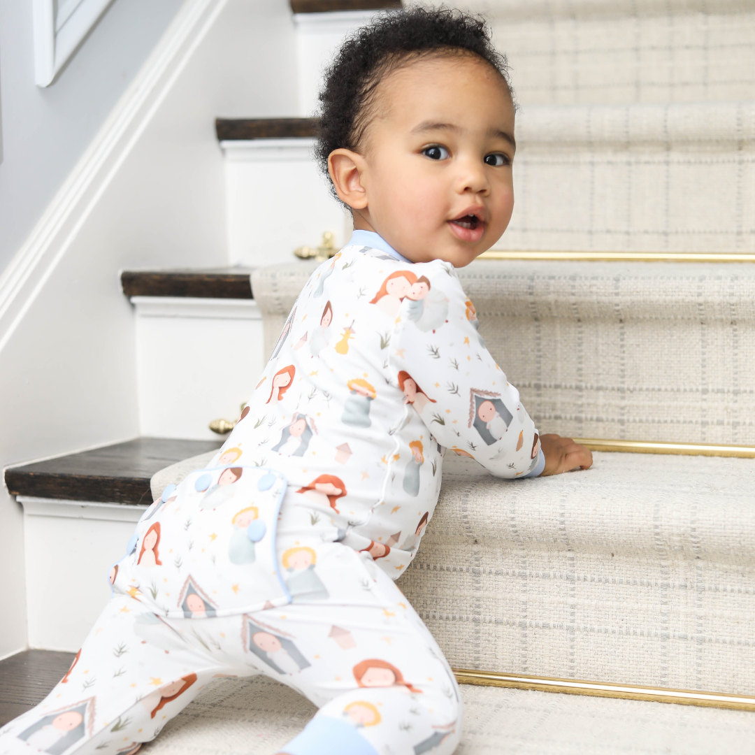 Unisex Nativity Zip Romper