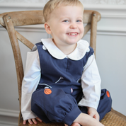 Navy Oxford Sports Romper