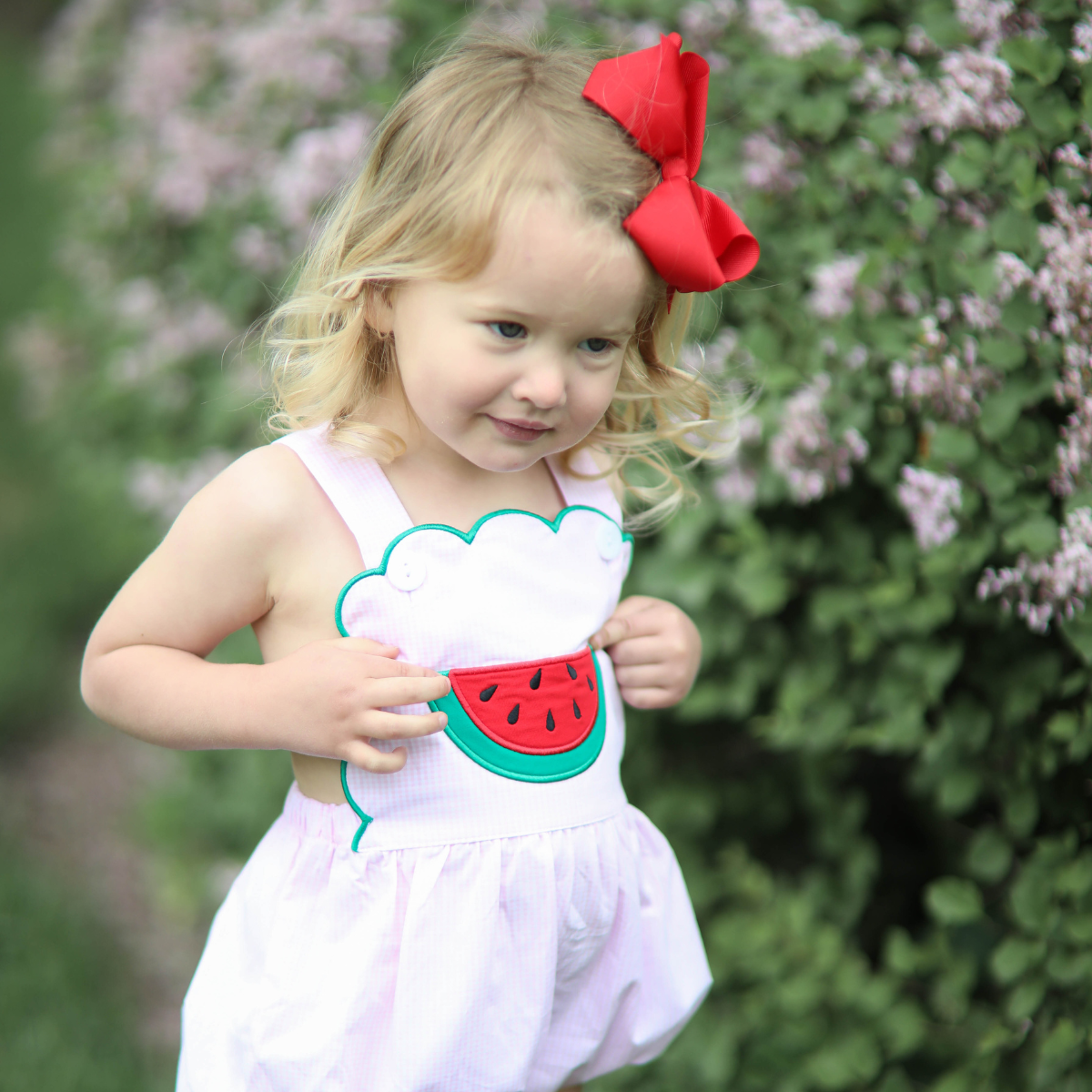 Pink Watermelon Scalloped Bubble