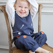 Navy Oxford Sports Romper
