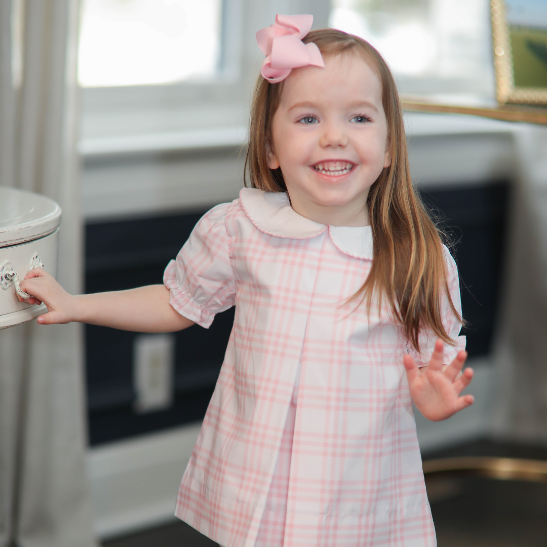 Pink Windowpane Swing Set