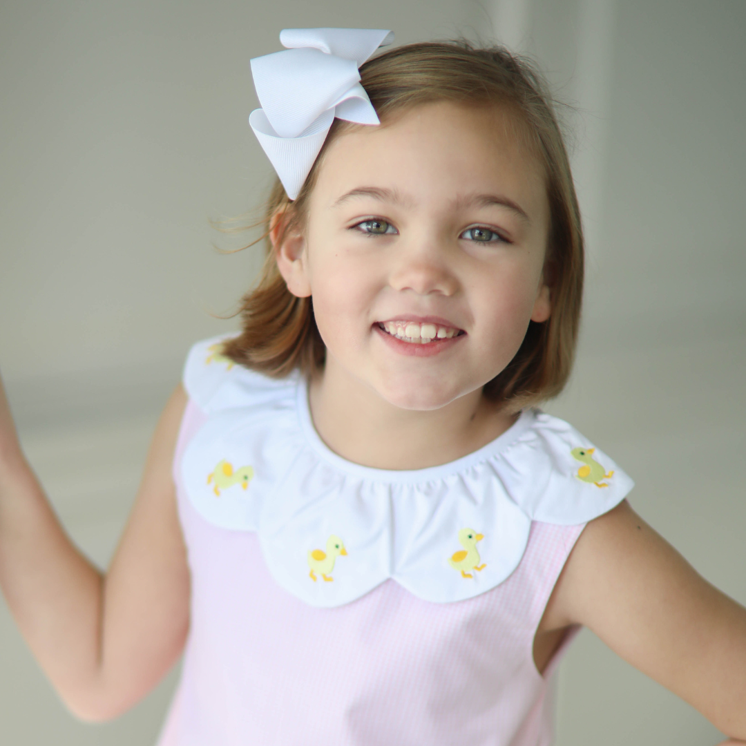 Easter Pink Gingham Duckling Dress