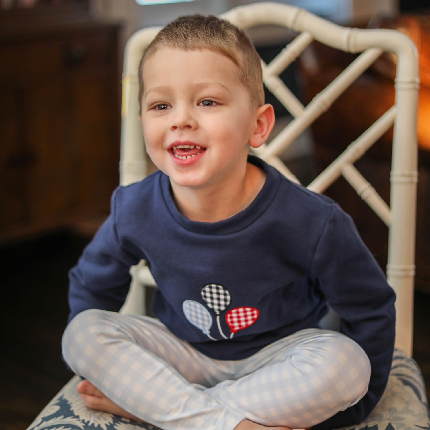 Navy Birthday Balloon Sweatshirt