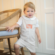Autumn Khaki Gingham Shortall