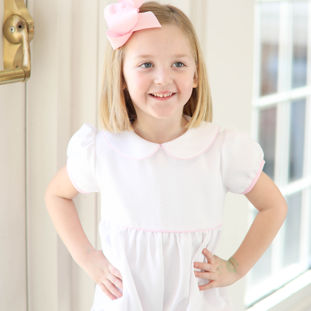 White & Pink Honeycomb Girl Bubble