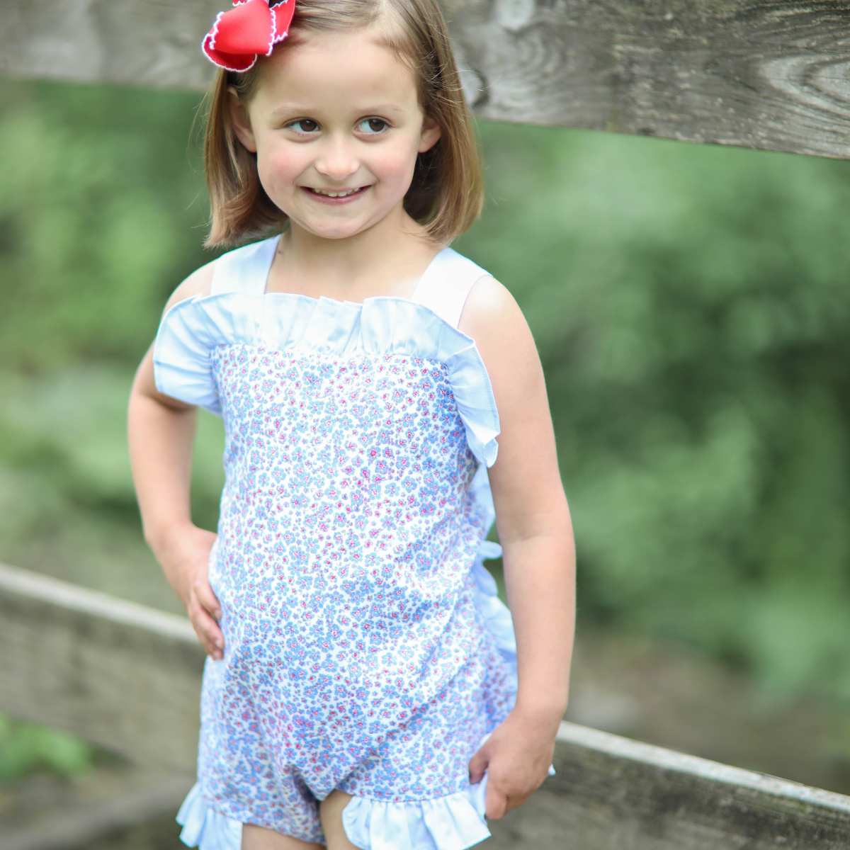 Patriotic Floral Sunsuit
