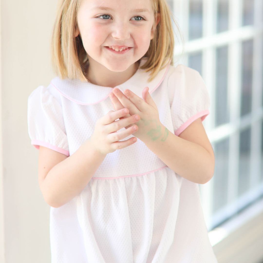 White & Pink Honeycomb Girl Bubble