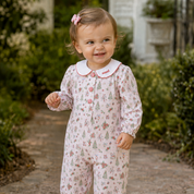 Pink Christmas Scene Romper