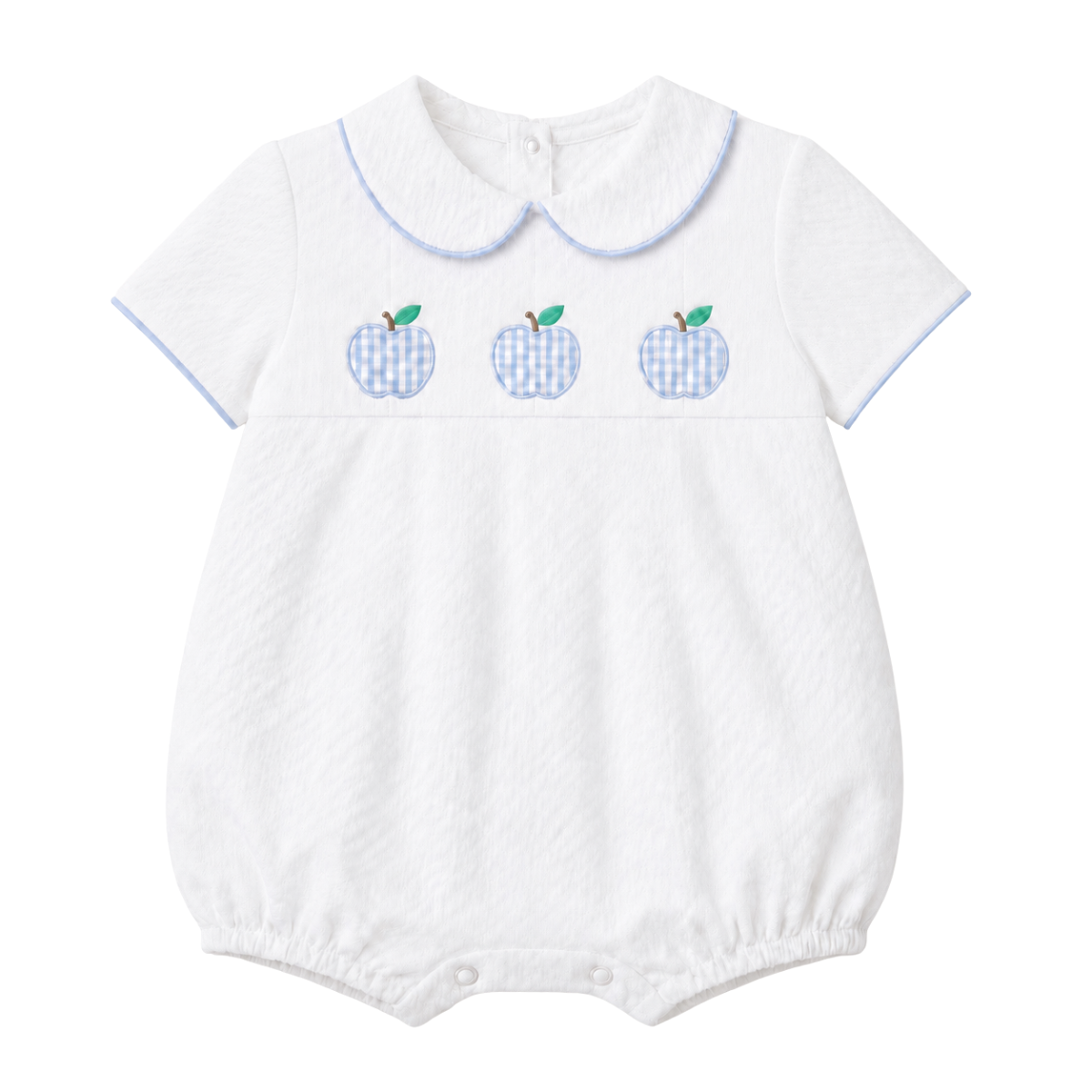 Baby Blue Gingham Apple Bubble