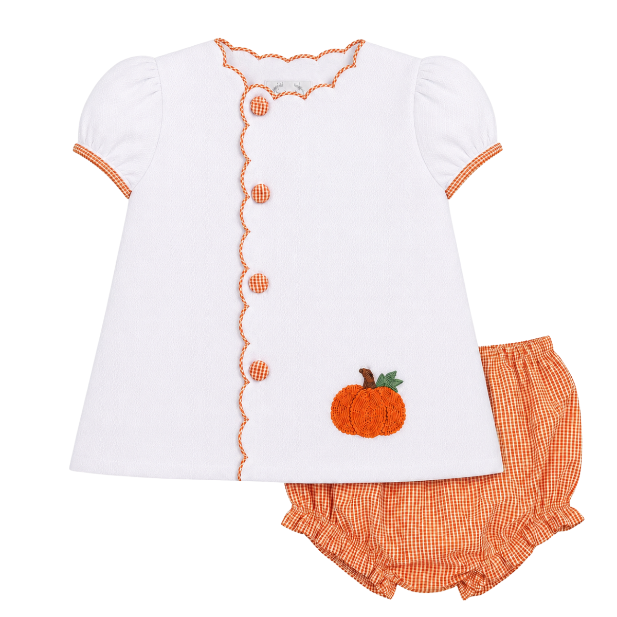Girls Scalloped Pumpkin Swing Set