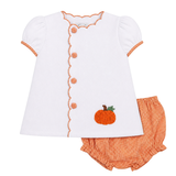 Girls Scalloped Pumpkin Swing Set