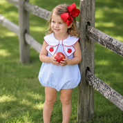 Vintage Apple French Knot Girls Bubble