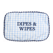 Dipes & Wipes Blue Gingham Pouch