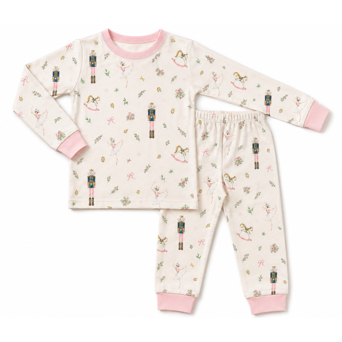 Christmas Pink Nutcracker Loungewear Set