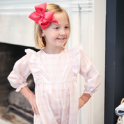 Lucy Pink Checkered Romper