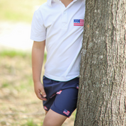 Patriotic Flag Print Shorts