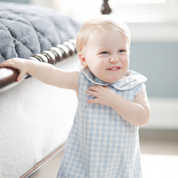 Blue Gingham Boys Bubble