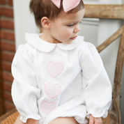 White Honeycomb & Baby Pink Gingham Heart Bubble