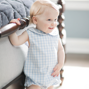 Blue Gingham Boys Bubble