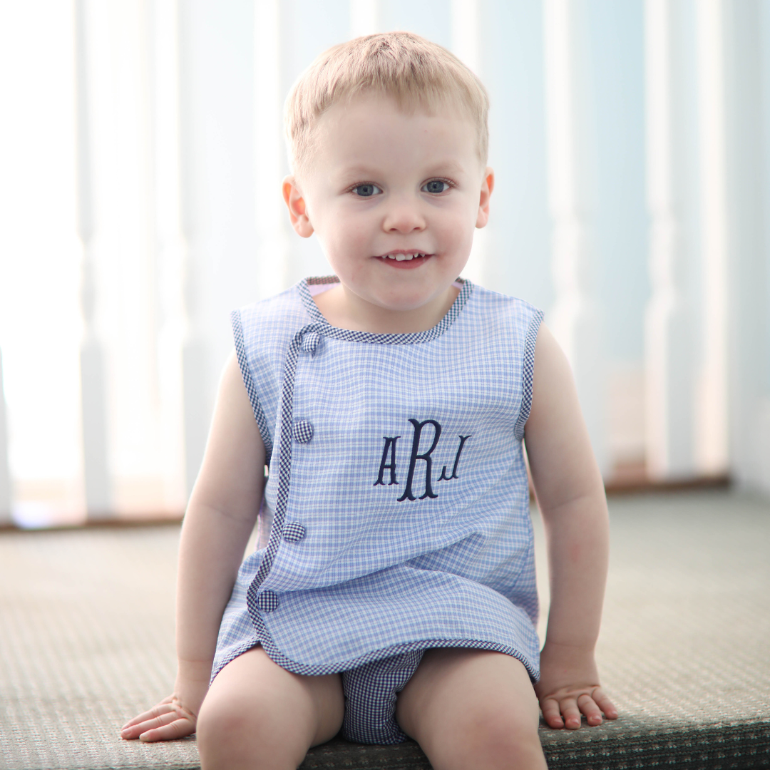 Blue Windowpane Swing Set