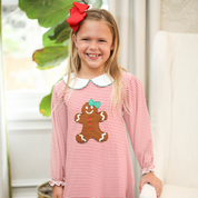 Christmas Red Striped Gingerbread Dress