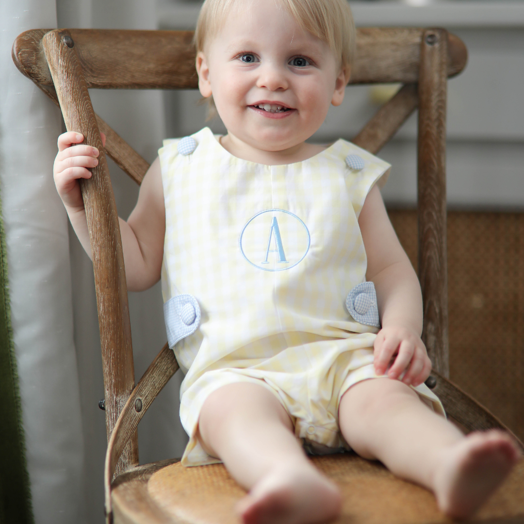 Yellow Gingham Shortall