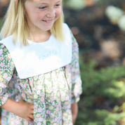 Green Floral Bib Dress