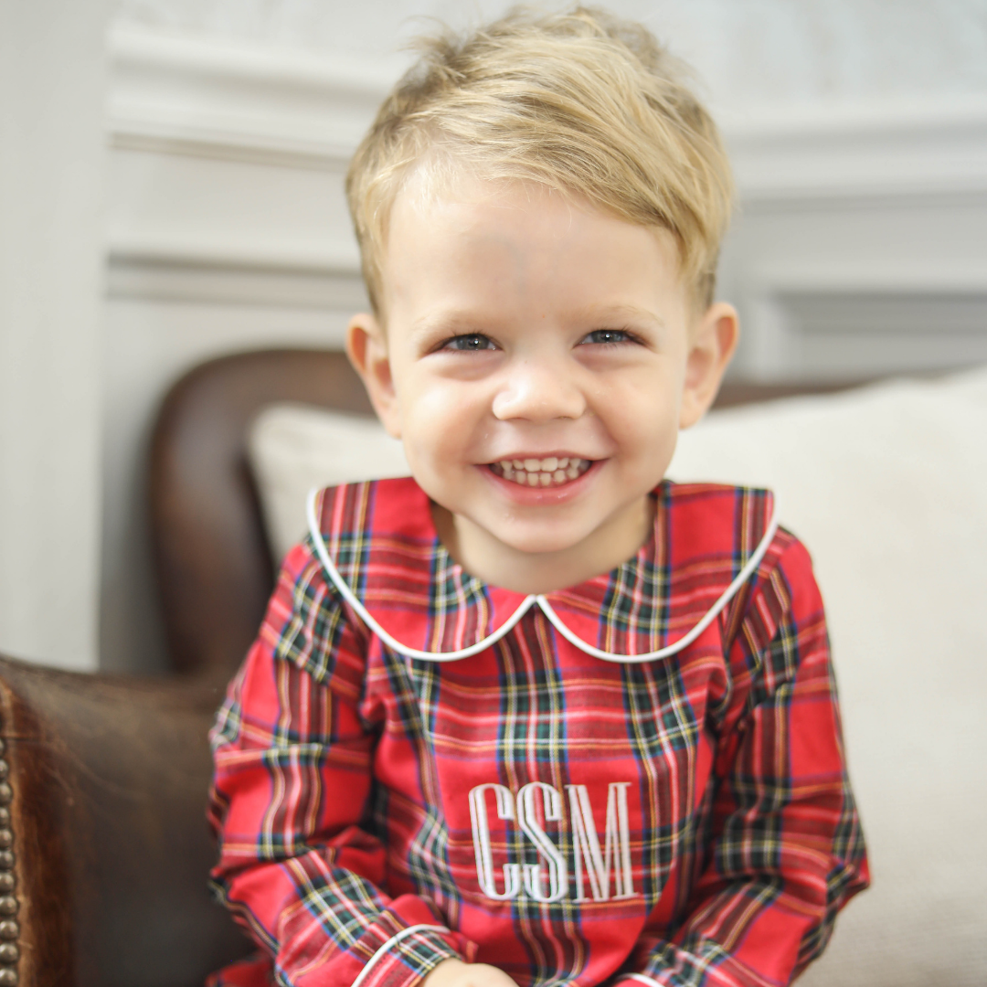Christmas Red Tartan Bubble