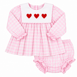Pink Gingham Heart Swing Set