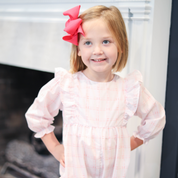 Lucy Pink Checkered Romper