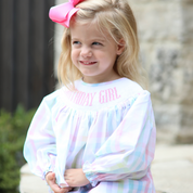 Birthday Girl Rainbow Plaid Bloomer Set