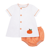Boys Scalloped Pumpkin Swing Set