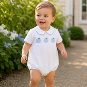 Baby Blue Gingham Apple Bubble