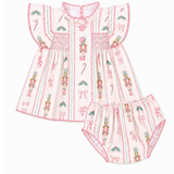 Smocked Christmas Nutcracker Swing Set